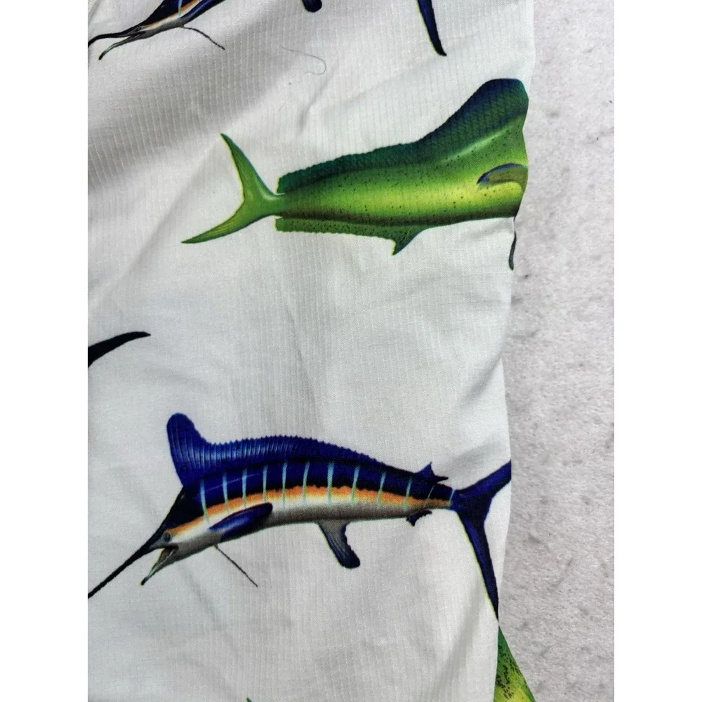 UZZI‎ Fish Billfish Men's Med (32x8) Swimsuit Swim Shorts Trunks Swimwear